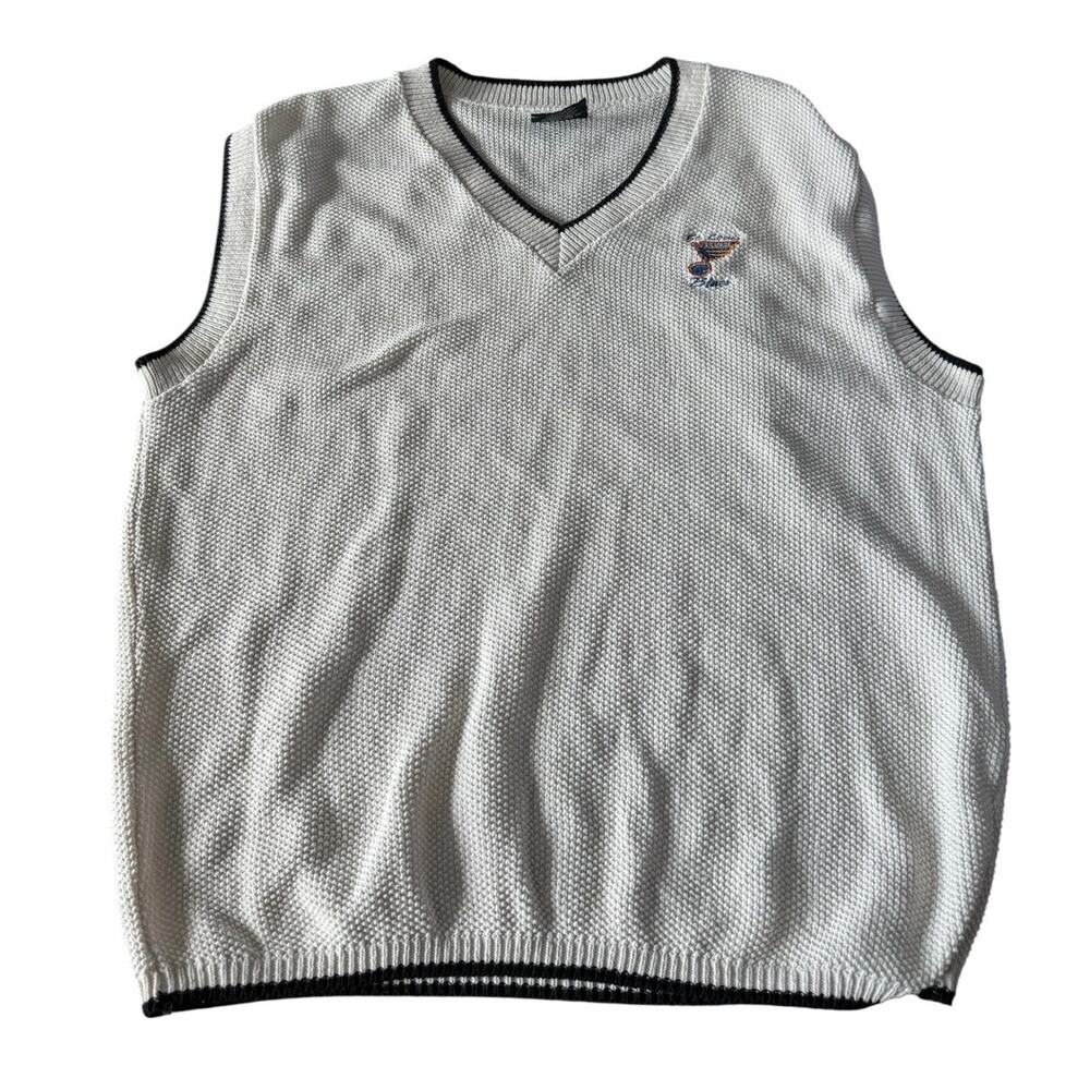 Vintage Lee Sport St Louis Blues NHL Knit Sweater Vest XL Mens Large STL Grandpa